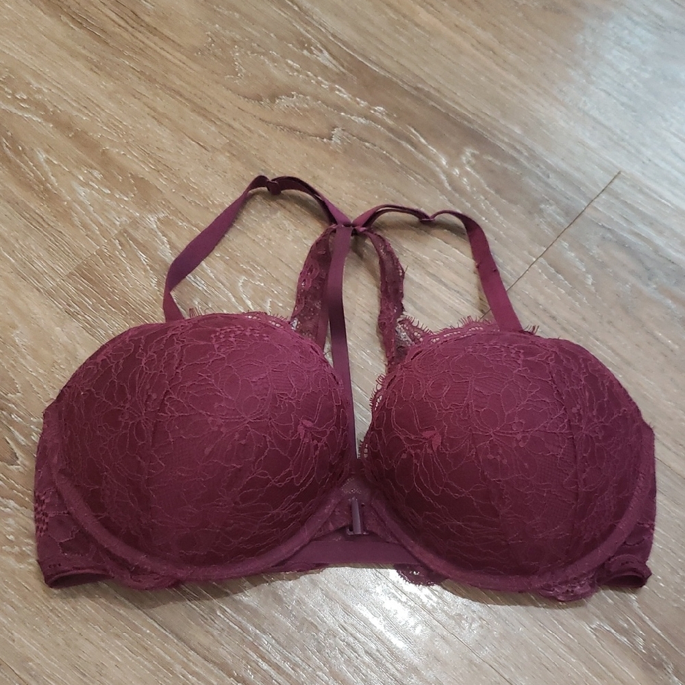 (38D) Victoria's Secret Very Sexy Push Up Lace Padded Bra Underwire Racerback
